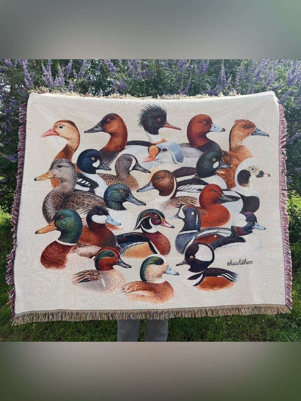 Waterfowl Collector Duck Throw Blanket 60x50in